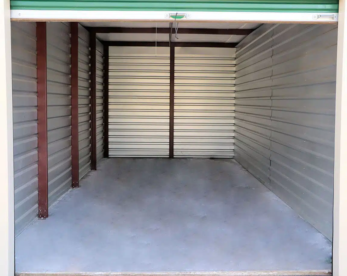 10x20 Standard Unit with door open